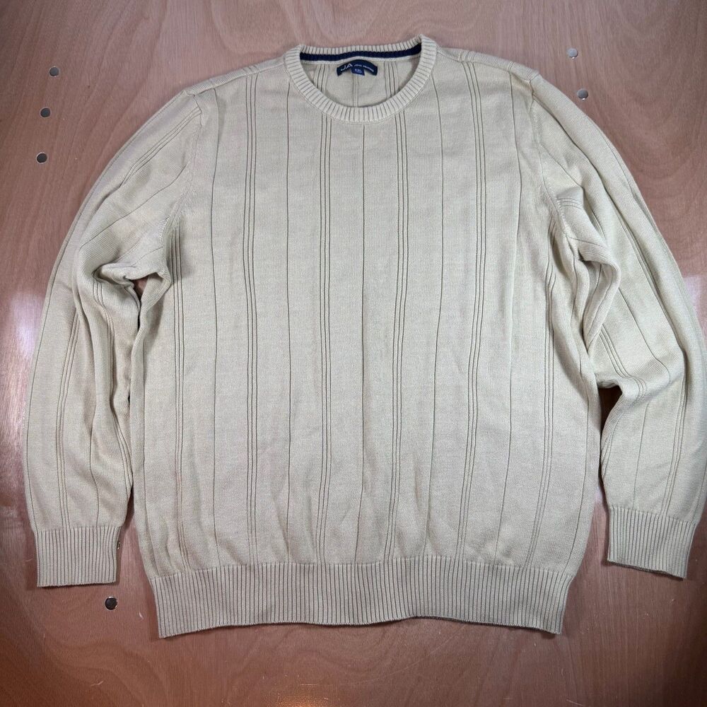 Vintage John Ashford Men XXL rib Vertical Textured Pattern 100% Cotton